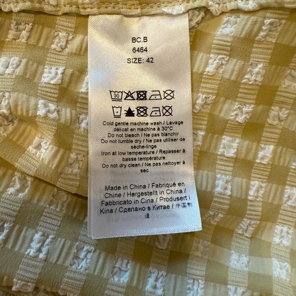 New! GANNI Gingham Check-Print Ruffled Minidress 45260 - Picture 12 of 14